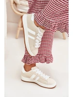 Dámské Sportovní Boty Sneakersy Z Eko Kůže Béžové Ravina