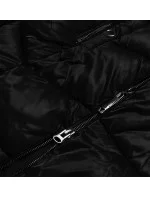 Černá dámská metalická zimní bunda (B8072-1)