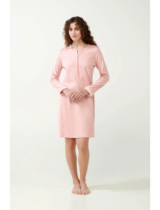 Vamp - Růžová bavlněná noční košile 21428 - Vamp Vamp - Růžová bavlněná noční košile 21428 - Vamp