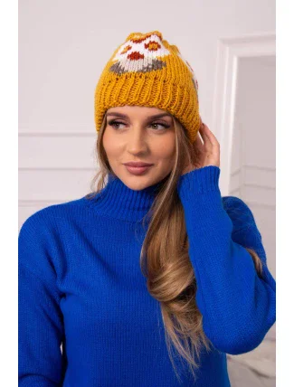 Dámská čepice Ofelia K349 mustard Dámská čepice Ofelia K349 mustard