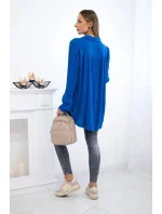 Bavlněná mušelínová košile chrpově modrá