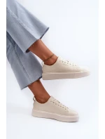 Lehké dámské tenisky Big Star NN274321 Memory Foam System Beige