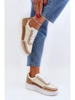 Dámské Tenisky na platformě Béžová Redala Dámské Tenisky na platformě Béžová Redala