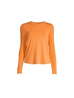 CASALL Delight Tričko s dlouhým rukávem Crew Neck juicy orange CASALL Delight Tričko s dlouhým rukávem Crew Neck juicy orange
