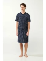Vamp - Pánská bavlněná noční košile s krátkými rukávy 21689 - Vamp
