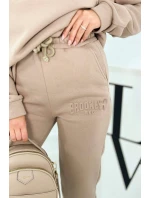 Izolovaná bavlněná souprava, mikina + kalhotami Brooklyn tmavě béžová Izolovaná bavlněná souprava, mikina + kalhotami Brooklyn tmavě béžová