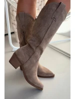 Kozačky Kovbojky Dámské Khaki Jazelle Kozačky Kovbojky Dámské Khaki Jazelle