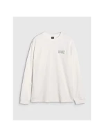 Pánské tričko oversize s potiskem a dlouhým rukávem 4F 4FWSS25TLONM390-11S pánské