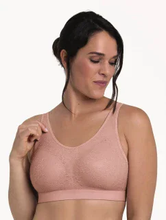 Essential Lace pooperační braletka s pěnovou výztuží 4700X rosewood - Anita Care