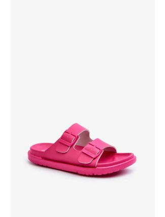 Lehké dámské pěnové pantofle s přezkami Big Star Fuchsia Lehké dámské pěnové pantofle s přezkami Big Star Fuchsia