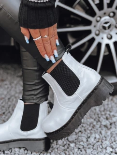 Dámské kozačky STEPBACK s vysokou podrážkou bílé FashionStreet ZY0495