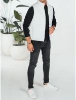 Pánská prošívaná bílá vesta FashionStreet TX5083