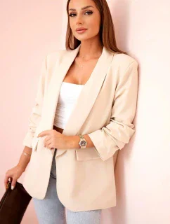 Sako s klopami elegantní béžový