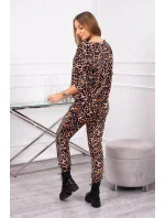 Dámský set s leopardím vzorem béžové barvy - Kesi Dámský set s leopardím vzorem béžové barvy - Kesi