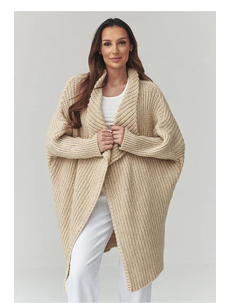 Svetr na zapínání  model 226881 Makadamia