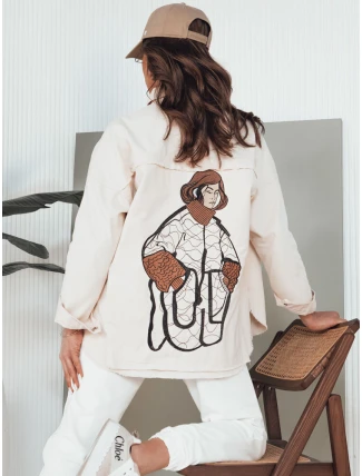 Dámská džínová bunda DAMIRAKS light beige FashionStreet TY4321 Dámská džínová bunda DAMIRAKS light beige FashionStreet TY4321