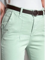 Dámské kalhoty slim fit s páskem TAIRONIK mint FashionStreet UY2541