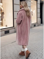 Dámský zimní kabát LUXERII dlouhý kožich růžový FashionStreet TY4689z Dámský zimní kabát LUXERII dlouhý kožich růžový FashionStreet TY4689z