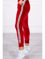 Velurová souprava s nápisem Queen red