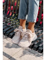 Dámské Kožené Tenisky Béžové CheBello 4583 Dámské Kožené Tenisky Béžové CheBello 4583