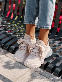 Dámské Kožené Tenisky Béžové CheBello 4583