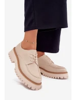 Dámské Mokasíny S Šněrováním Big Star NN274053 Béžové