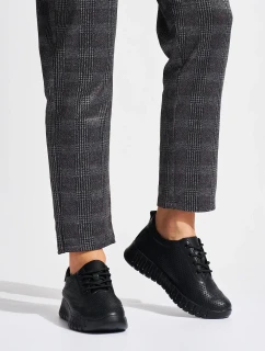 Krásné polobotky dámské černé platforma