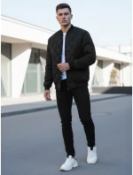 Pánská prošívaná bunda bomber černá TX2215