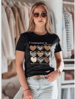 Dámské tričko se srdcem LOVETIK černé FashionStreet RY2734