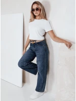 Dámské modré džíny s širokými nohavicemi FashionStreet UY2749 Dámské modré džíny s širokými nohavicemi FashionStreet UY2749
