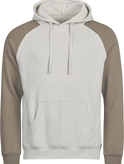Tee Jays TJ 5156 Mikina s kapucí 2-barevná "Unlabeled" 18.5156 cement/clay
