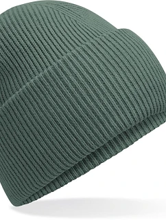 Beechfield B 385R Pletená čepice s manžetou "Recycled" 53.385R marine green