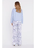 M909 Zkrácená bunda na knoflíky s klopami - světle modrá M909 Zkrácená bunda na knoflíky s klopami - světle modrá