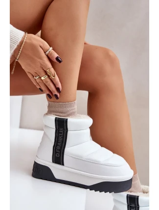 Nízké sněhule na silné podrážce D.Franklin DFSH371011 Bílé