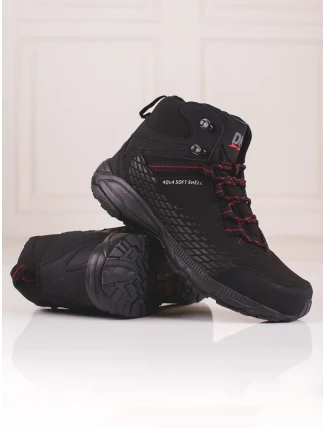 Zajímavé dámské černé trekingové boty bez podpatku Zajímavé dámské černé trekingové boty bez podpatku