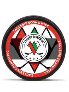 Hokejový puk Zagłębie Sosnowiec medailon SREBKRMEDALION
