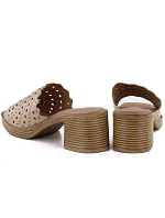 Dámské otevřené béžové žabky na jehlovém podpatku M.Daszynski MR2598-7