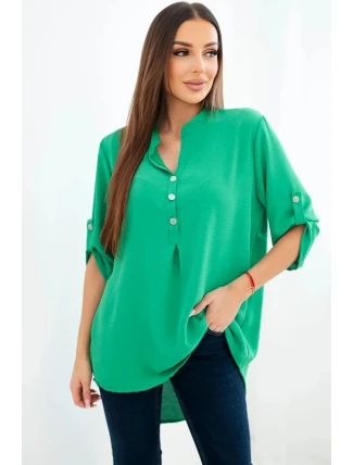 Halenka s delším zadním dílem zelená