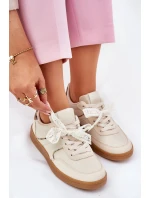 Nízké Dámské Tenisky S Krajkou Leopardí Béžové Zielle Nízké Dámské Tenisky S Krajkou Leopardí Béžové Zielle