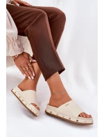 Dámské žabky na platformě Big Star NN274A746 Beige