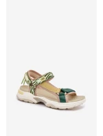 Dámské Sandály Na Suchý Zip D.Franklin DFSH406003 Zelené