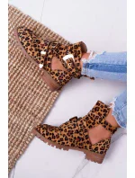 Dámské Kotníkové Boty Lu Boo Semišové s vykrojením Leopard Rock Girl Dámské Kotníkové Boty Lu Boo Semišové s vykrojením Leopard Rock Girl