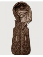 Lekka kamizelka damska ze złotym zamkiem Goodlookin czekoladowa (B8586/B8587-14)