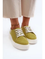 Dámské tenisky MEMORY FOAM SYSTEM BIG STAR NN276003 Limetkové