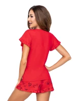 Pyžamo Mika 1/2 červené - Donna Pyžamo Mika 1/2 červené - Donna
