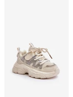 Dětské tenisky s krystaly béžové Rianalla Dětské tenisky s krystaly béžové Rianalla