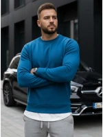 Pánská hladká tmavě modrá mikina FashionStreet BX5058