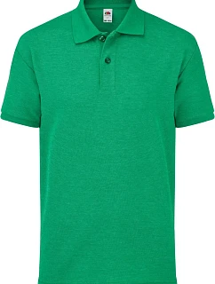Fruit of the Loom Kids 65/35 Polo Dětské piqué polo 16.3417 retro heather green