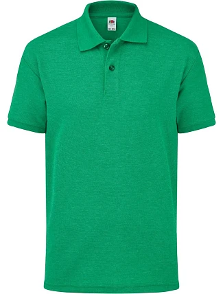 Fruit of the Loom Kids 65/35 Polo Dětské piqué polo 16.3417 retro heather green Fruit of the Loom Kids 65/35 Polo Dětské piqué polo 16.3417 retro heather green