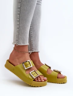 Dámské Žabky Hladké ZAXY LL285077 Limetkové